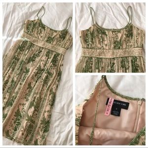 Jones New York “Green Garden” Silk Midi Dress